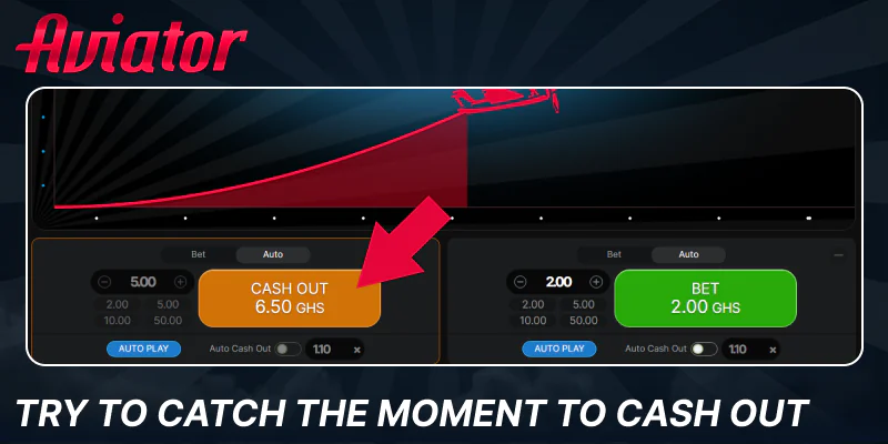 Collect your prize in Aviator game