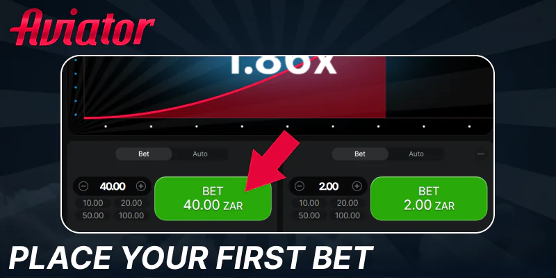 Place a bet in Aviator