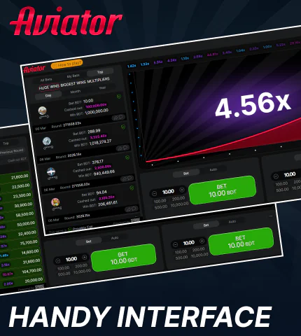 Easy interface in Aviator game for Bangladesh players