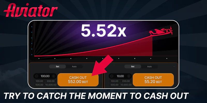 Collect your prize in Aviator game