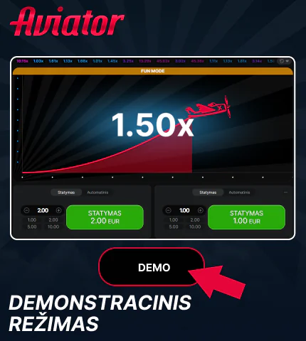Aviator žaidimo demonstracinis režimas