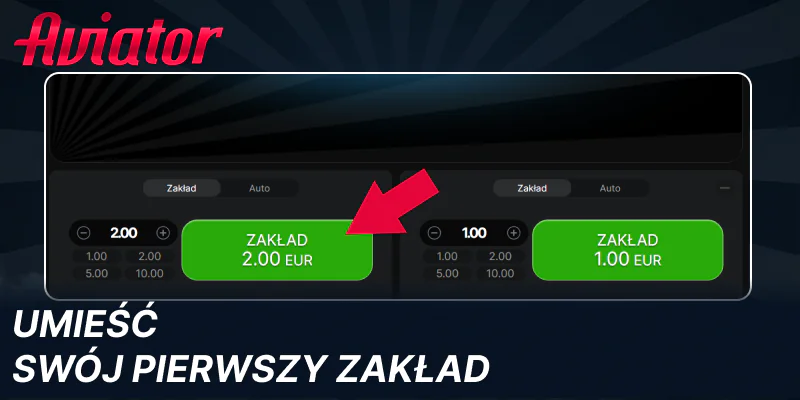Postaw zakład w grze Aviator